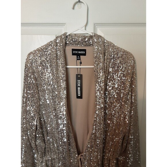 Steve Madden Show Stopper Sequin Duster Jacket - Picture 4 of 8